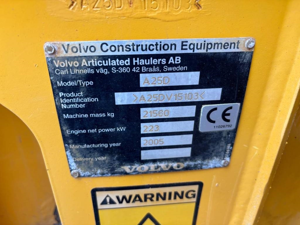 Volvo A 25 D (Under Preparation)  - 铰接式自卸车:图3 Volvo A 25 D (Under Preparation)  - 铰接式自卸车:图3