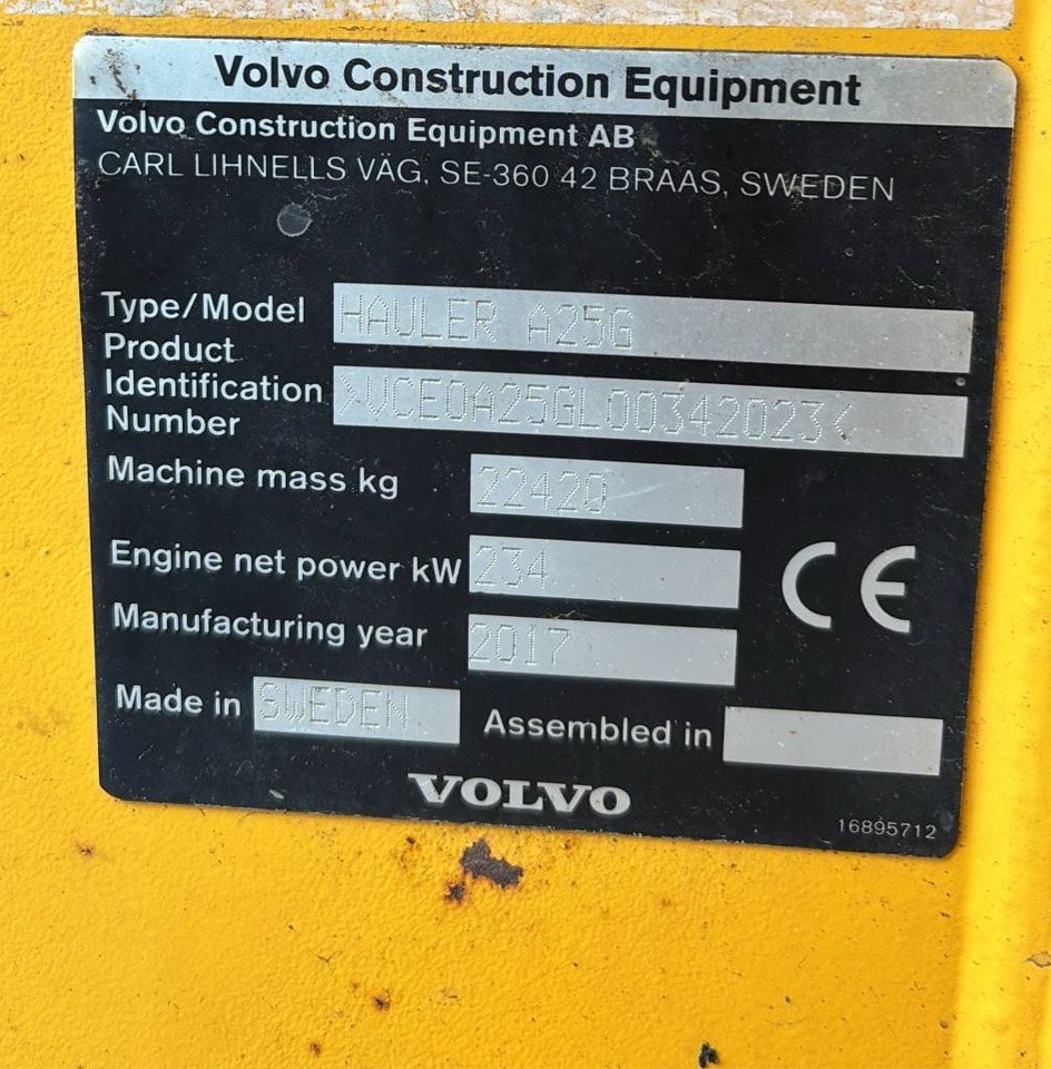 Volvo A 25 G (Under Preparation)  - 铰接式自卸车:图2 Volvo A 25 G (Under Preparation)  - 铰接式自卸车:图2