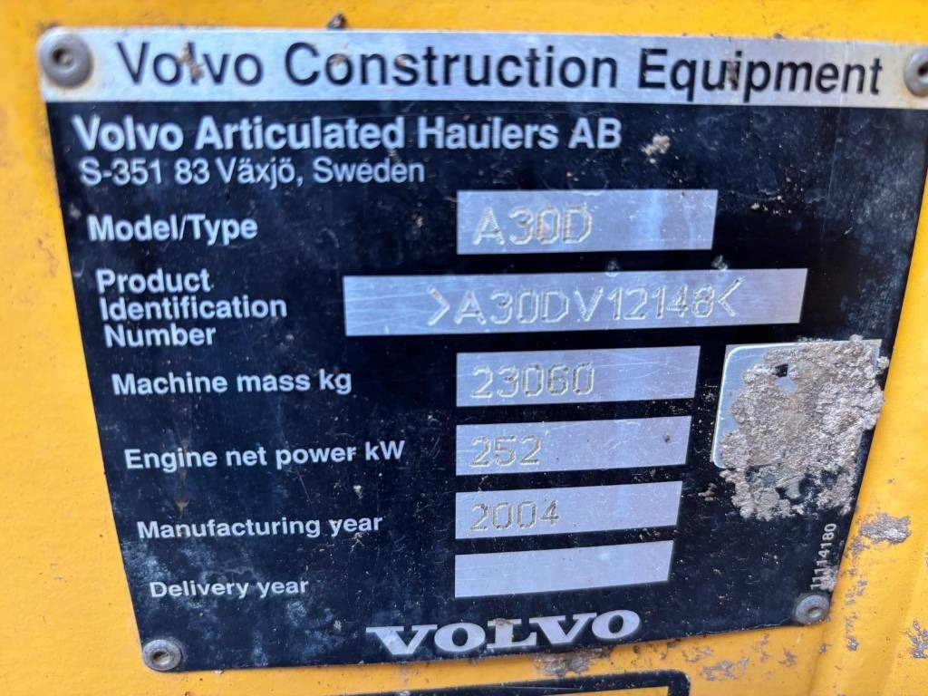 Volvo A 30 D (Under Preparation)  - 铰接式自卸车:图4 Volvo A 30 D (Under Preparation)  - 铰接式自卸车:图4