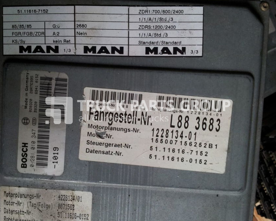 MAN ECU EDC, engine control unit 4 series , L2000, 51116167173, 5111 control unit - ECU 适用于 卡车:图3 MAN ECU EDC, engine control unit 4 series , L2000, 51116167173, 5111 control unit - ECU 适用于 卡车:图3