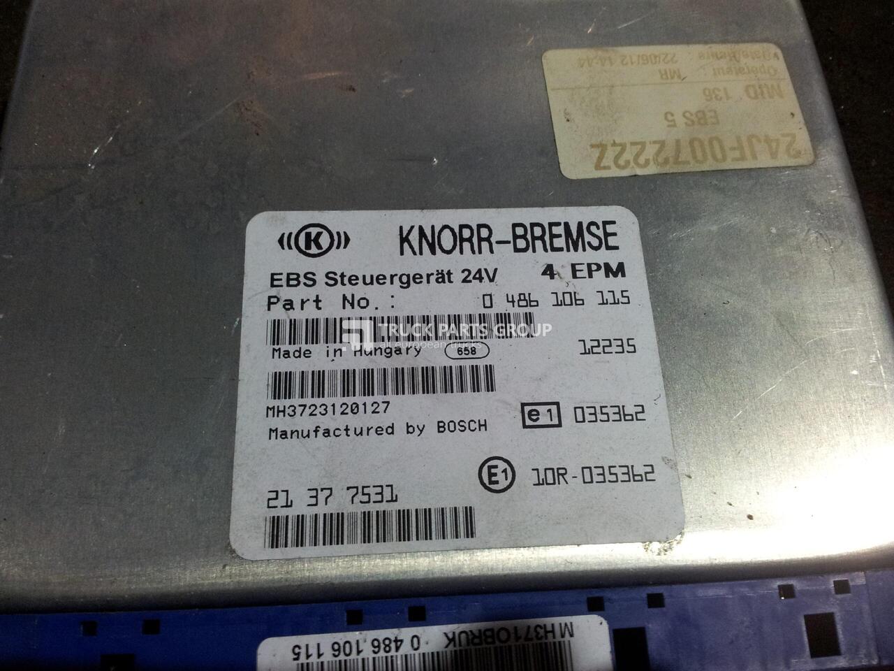 VOLVO FH13, FM13 EURO5 emission EBS control unit, brake system control, 0486106115 by KNORR-BREMSE, 21377531, EBS-MED,TYPE-FE,6*2, 22358919, 21377527, 21377527, 21377531, 22358919, 21377531, 048610611 - ECU 适用于 卡车:图1 VOLVO FH13, FM13 EURO5 emission EBS control unit, brake system control, 0486106115 by KNORR-BREMSE, 21377531, EBS-MED,TYPE-FE,6*2, 22358919, 21377527, 21377527, 21377531, 22358919, 21377531, 048610611 - ECU 适用于 卡车:图1