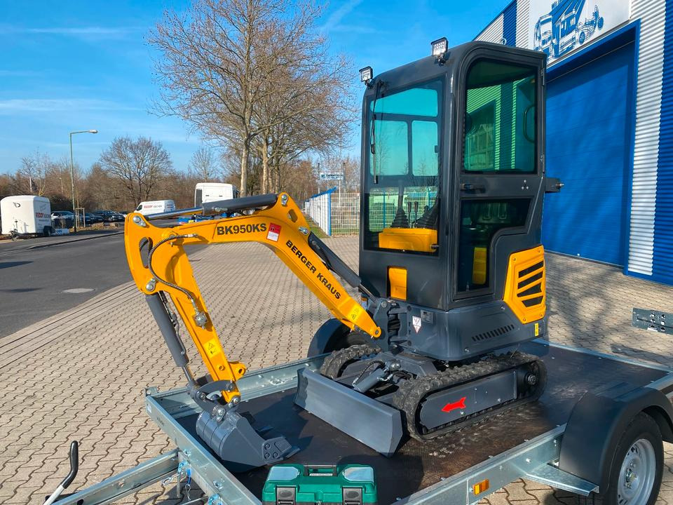 Minibagger BK950KS + Anhänger + Zubehör *INKL.19% MWST*BERGER KRAUS*KABINE*SOFORT!* - 小型挖掘机:图5 Minibagger BK950KS + Anhänger + Zubehör *INKL.19% MWST*BERGER KRAUS*KABINE*SOFORT!* - 小型挖掘机:图5