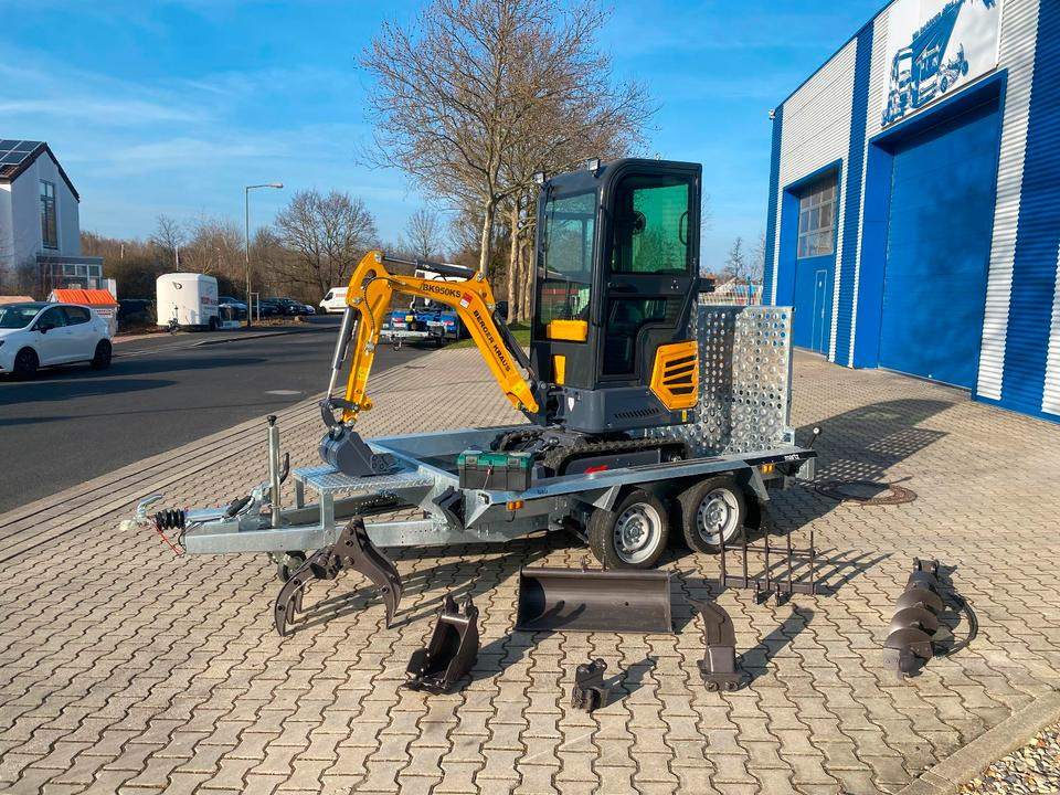 Minibagger BK950KS + Tieflader + Zubehör *INKL.19% MWST*BERGER KRAUS*KABINE*SOFORT!* - 小型挖掘机:图1 Minibagger BK950KS + Tieflader + Zubehör *INKL.19% MWST*BERGER KRAUS*KABINE*SOFORT!* - 小型挖掘机:图1