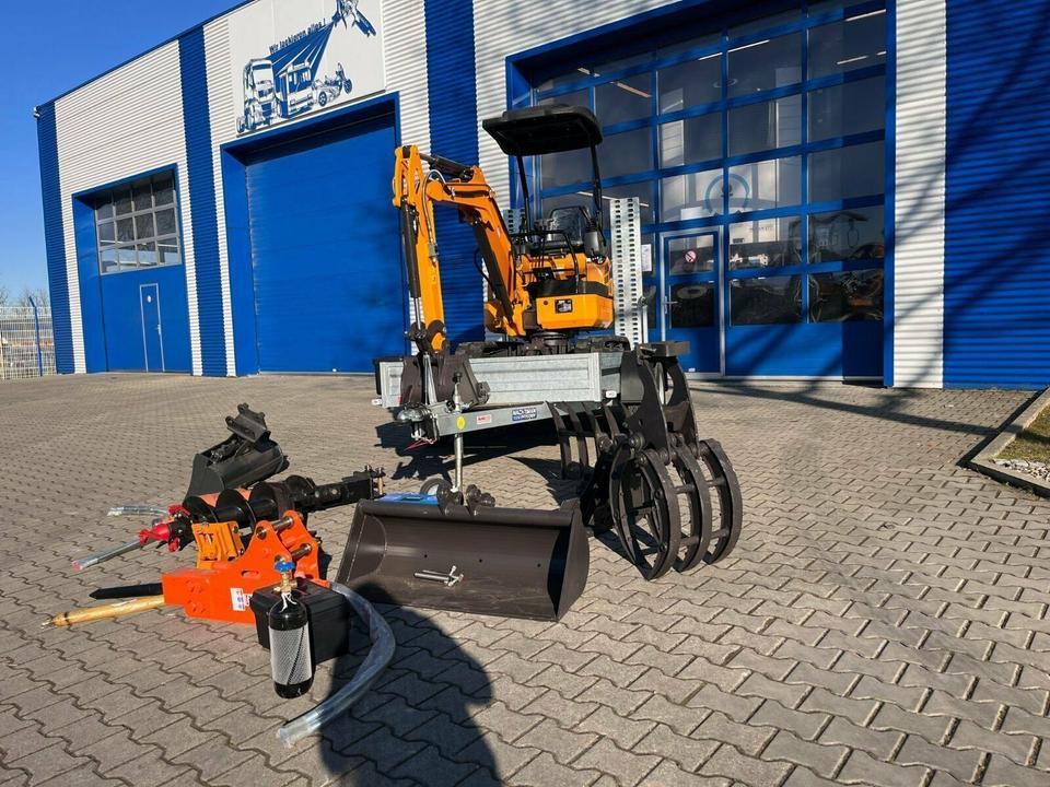 Vermietung / Minibagger 2-Tonnen inkl. Anhänger / 1 Woche / Verstellfahrwerk / Schwenkarm / Anbaugeräte - 小型挖掘机:图1 Vermietung / Minibagger 2-Tonnen inkl. Anhänger / 1 Woche / Verstellfahrwerk / Schwenkarm / Anbaugeräte - 小型挖掘机:图1