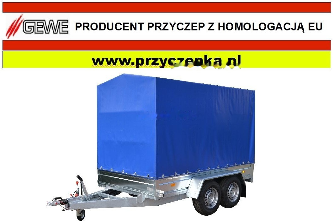 Gewe P3500 C/1, hamowana 2,6x1,3m - 侧帘拖车:图1 Gewe P3500 C/1, hamowana 2,6x1,3m - 侧帘拖车:图1