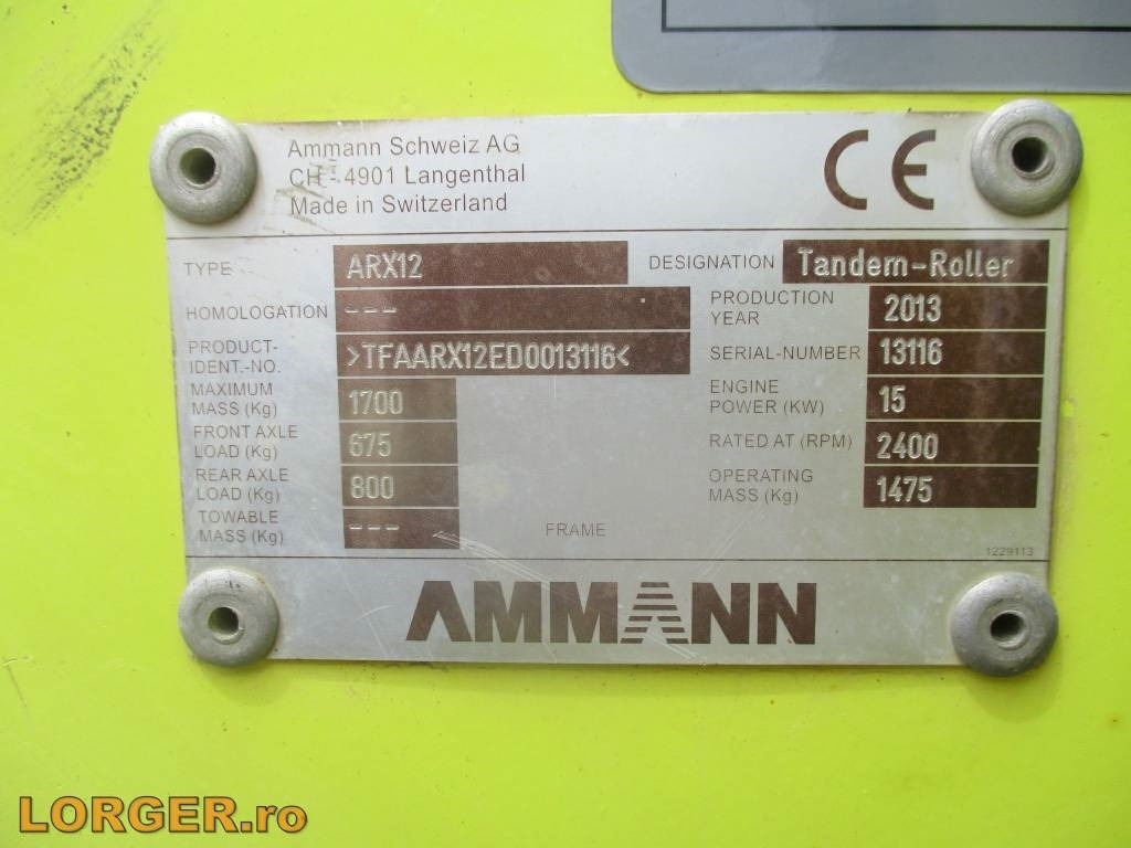 Ammann ARX 12 - 压路机:图3 Ammann ARX 12 - 压路机:图3