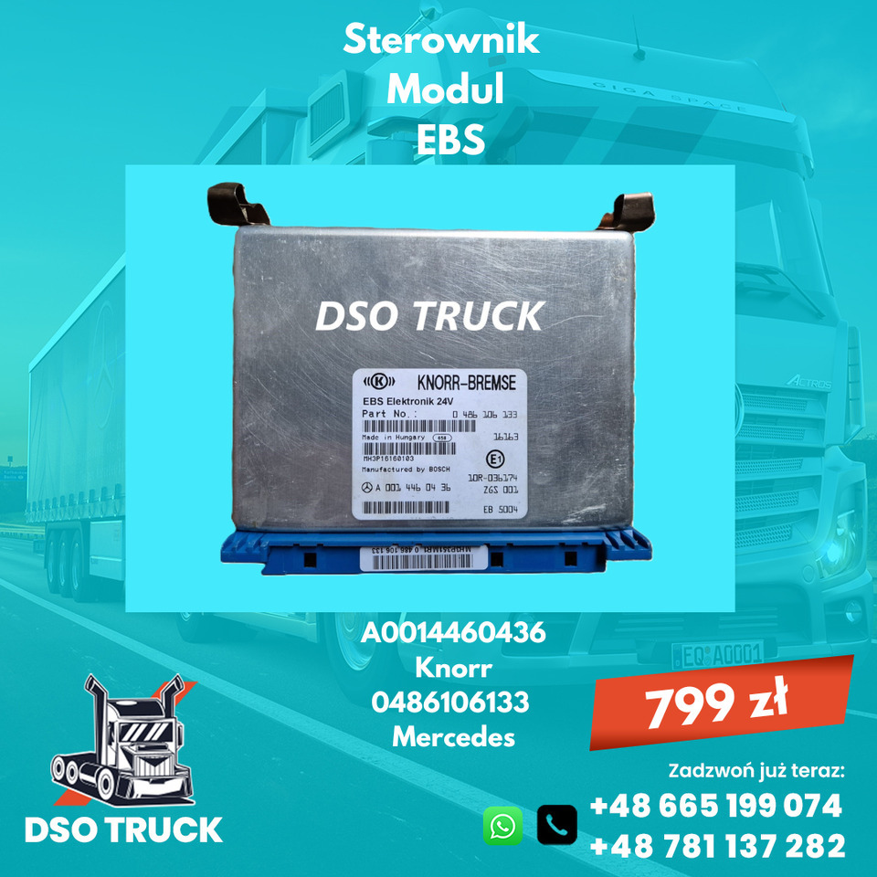 Sterownik Modul EBS Knorr A0014460436 A0004469236 A0004468836 Mercedes - 备件:图1 Sterownik Modul EBS Knorr A0014460436 A0004469236 A0004468836 Mercedes - 备件:图1