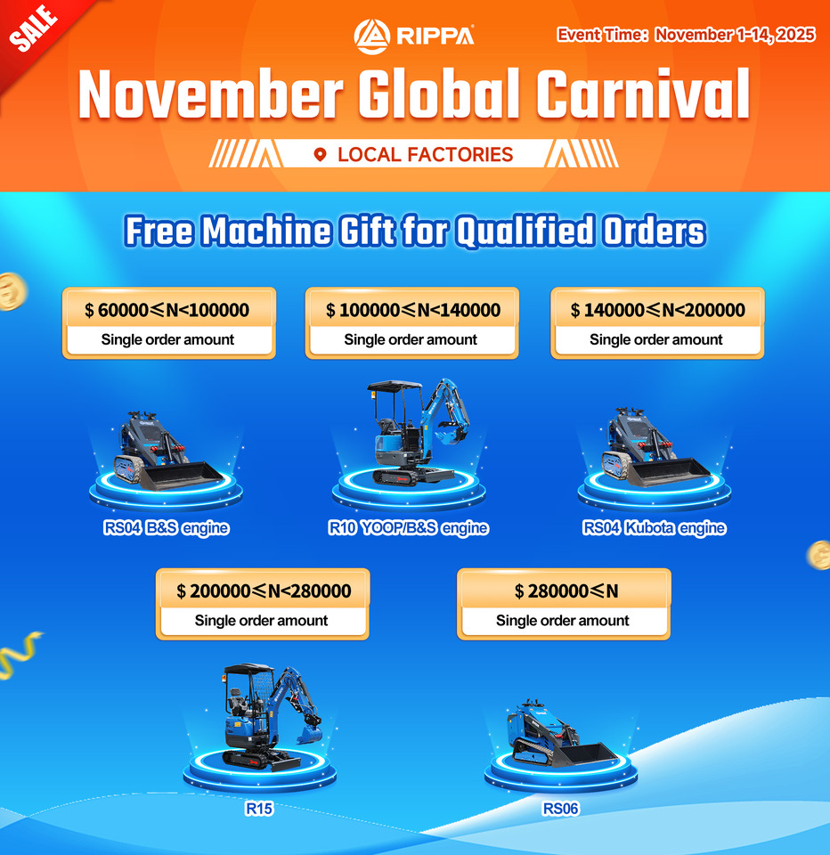 Rippa New RS06 Compact Loader | 24.4hp Kubota Power | High Flow Hydraulic System | Global Support - 滑移装载机:图2 Rippa New RS06 Compact Loader | 24.4hp Kubota Power | High Flow Hydraulic System | Global Support - 滑移装载机:图2