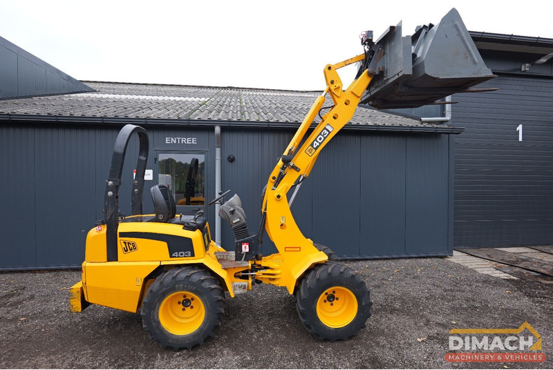 JCB 403 Zeer nette shovel met hydraulische snelwissel en bak en palletvorken 120cm lang - 装载机:图2 JCB 403 Zeer nette shovel met hydraulische snelwissel en bak en palletvorken 120cm lang - 装载机:图2