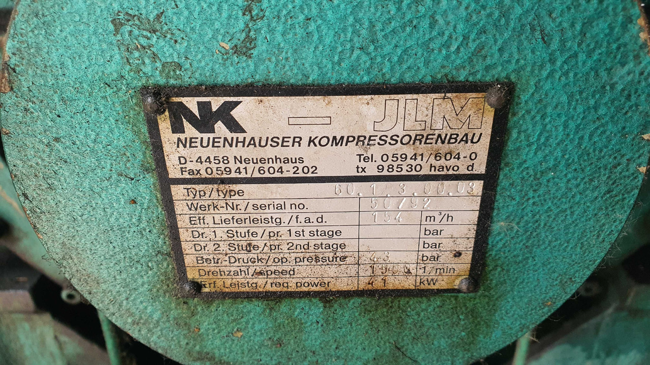 NK-JLM Neuenhauser kompresor sprężarka 43 bar 154m3/h 41kW - 空气压缩机:图5 NK-JLM Neuenhauser kompresor sprężarka 43 bar 154m3/h 41kW - 空气压缩机:图5