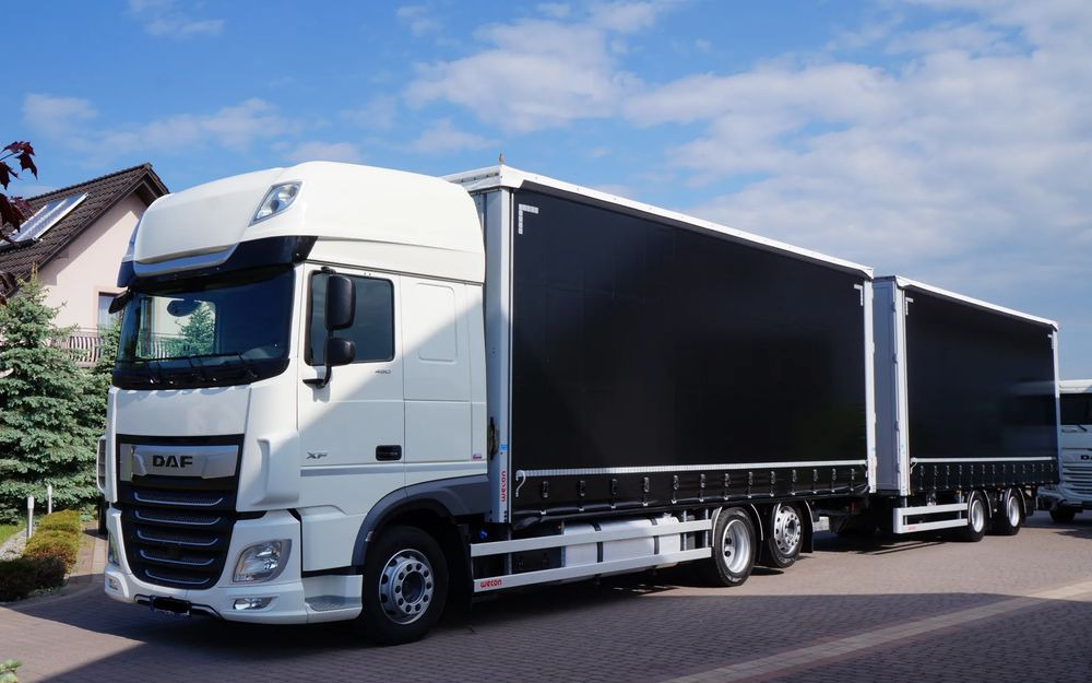 DAF XF 480 EURO 6 ZESTAW TANDEM PRZEJAZDOWY 120 M3 7,7 M + 7,7 M WECON - 侧帘卡车:图2 DAF XF 480 EURO 6 ZESTAW TANDEM PRZEJAZDOWY 120 M3 7,7 M + 7,7 M WECON - 侧帘卡车:图2