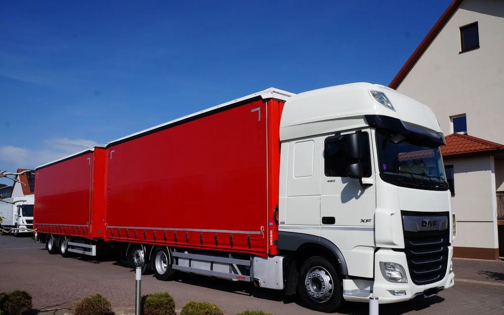 DAF XF 480 EURO 6 ZESTAW TANDEM PRZEJAZDOWY 120 M3 7,8 M + 7,8 M WECON - 侧帘卡车:图1 DAF XF 480 EURO 6 ZESTAW TANDEM PRZEJAZDOWY 120 M3 7,8 M + 7,8 M WECON - 侧帘卡车:图1