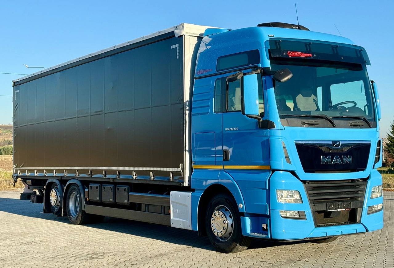 MAN TGX 26.420 / FIRANKA / WINDA / 23 EUROPALETY / 6x2 / AUTOMAT / EURO 6 / OŚ PODNOSZONA / DUŻA KABINA / 2019 ROK - 侧帘卡车:图1 MAN TGX 26.420 / FIRANKA / WINDA / 23 EUROPALETY / 6x2 / AUTOMAT / EURO 6 / OŚ PODNOSZONA / DUŻA KABINA / 2019 ROK - 侧帘卡车:图1
