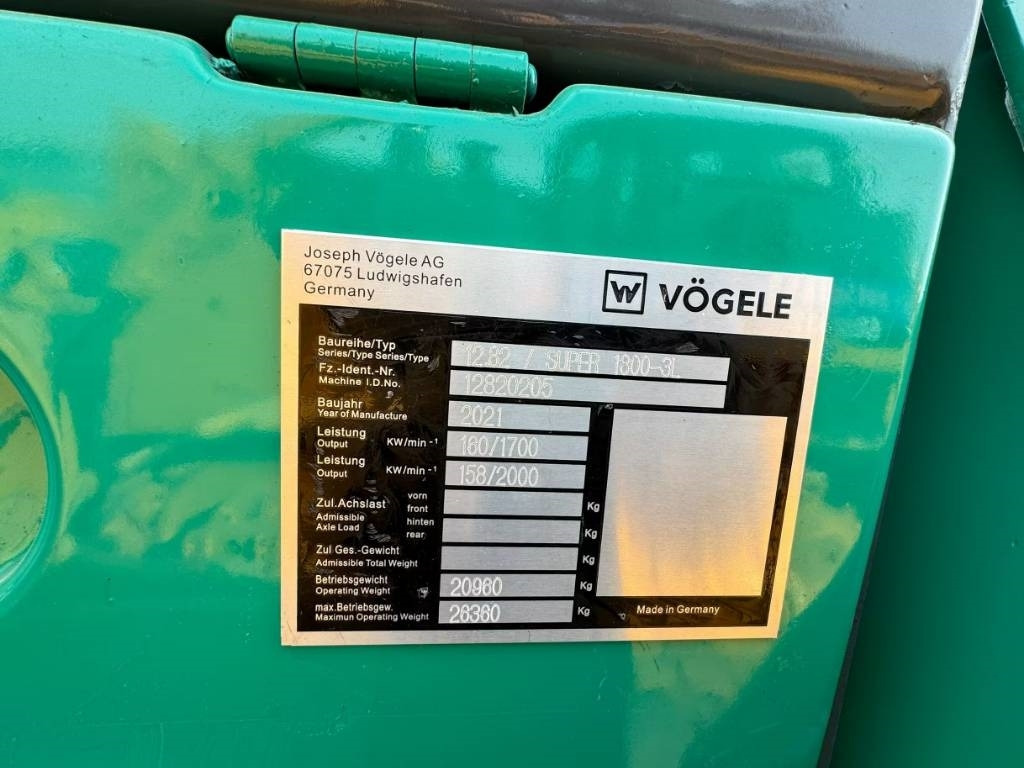 Vögele 1800-3 - 沥青铺路机:图2 Vögele 1800-3 - 沥青铺路机:图2