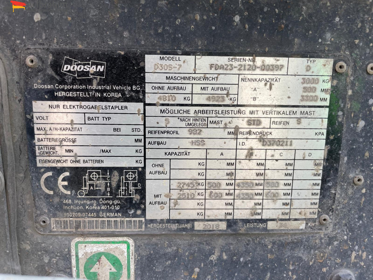 Doosan D30S-7 3000 Kg Tragkraft | 4350 mm Hubhöhe - 柴油叉车:图2 Doosan D30S-7 3000 Kg Tragkraft | 4350 mm Hubhöhe - 柴油叉车:图2