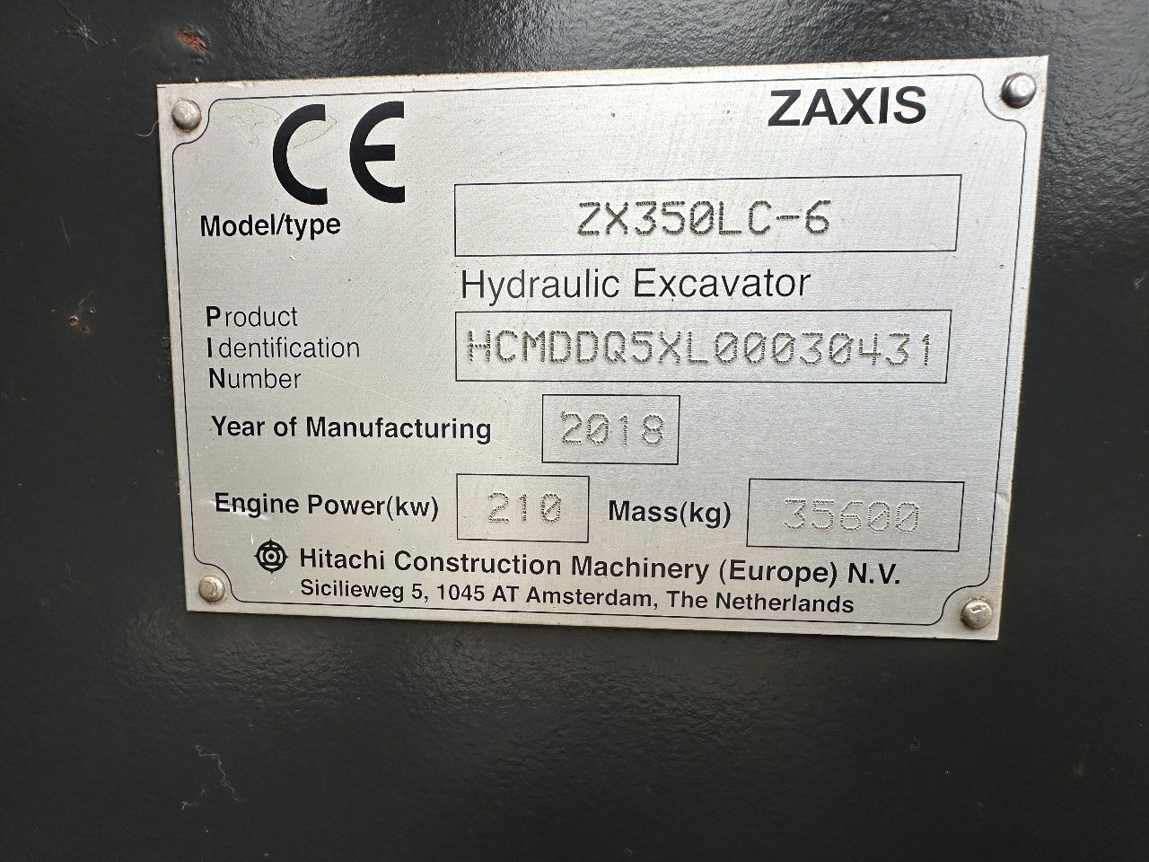 履带式挖掘机 Hitachi ZX350LC-6：图15