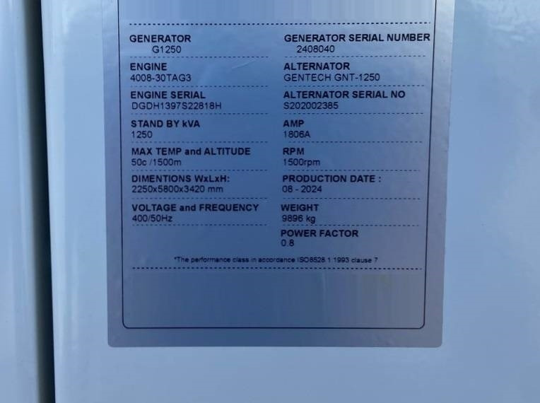 Perkins 4008TAG3 - 1.250 kVA Generator - DPX-21070 - 发电机组:图4 Perkins 4008TAG3 - 1.250 kVA Generator - DPX-21070 - 发电机组:图4