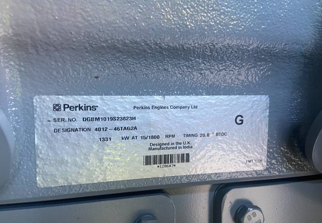 Perkins 4012-46TAG2A - 1.650 kVA Generator - DPX-19823  - 发电机组:图5 Perkins 4012-46TAG2A - 1.650 kVA Generator - DPX-19823  - 发电机组:图5