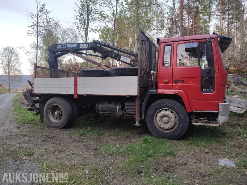 1986 Volvo FL616 4x2 Lastebil med kran Mannskapskurv Vinterdekk REPARASJONSOBJEKT - 起重车:图4 1986 Volvo FL616 4x2 Lastebil med kran Mannskapskurv Vinterdekk REPARASJONSOBJEKT - 起重车:图4
