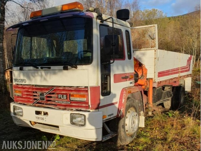 1986 Volvo FL6164X2 tippbil med kran - 翻斗车:图1 1986 Volvo FL6164X2 tippbil med kran - 翻斗车:图1