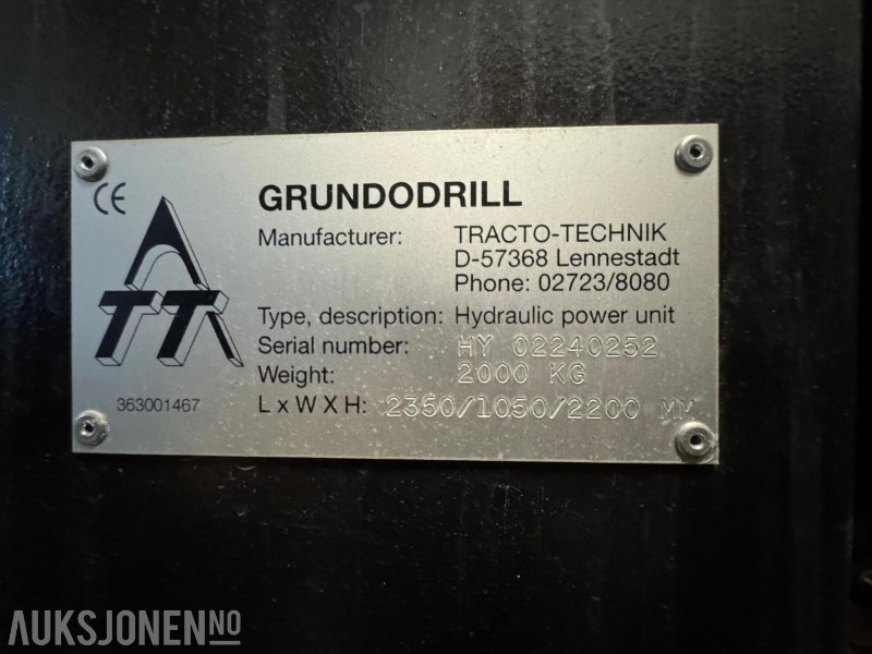 2002 Komplett styrt borerigg – Tracto-Technik Grundodrill 10S med container, mikser, kraftenhet, tracking - 钻机:图2 2002 Komplett styrt borerigg – Tracto-Technik Grundodrill 10S med container, mikser, kraftenhet, tracking - 钻机:图2