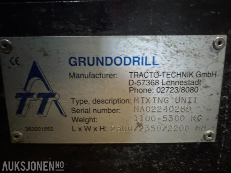 2002 Komplett styrt borerigg – Tracto-Technik Grundodrill 10S med container, mikser, kraftenhet, tracking - 钻机:图5 2002 Komplett styrt borerigg – Tracto-Technik Grundodrill 10S med container, mikser, kraftenhet, tracking - 钻机:图5