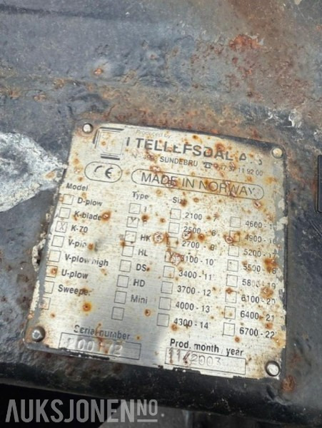 2003 Andre tellefsdal K70 310 10 - 农业机械:图3 2003 Andre tellefsdal K70 310 10 - 农业机械:图3