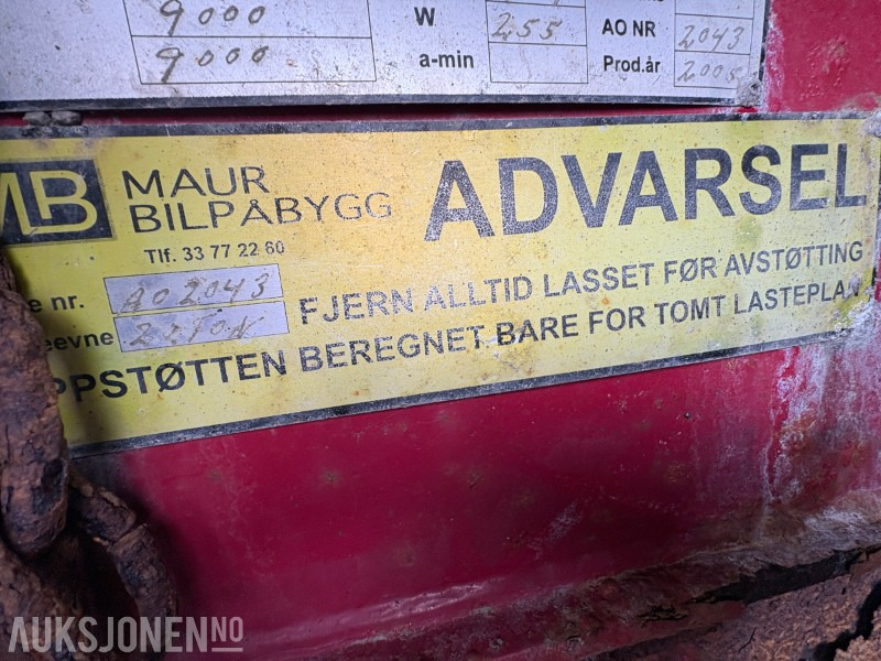 全挂车 2005 Maur Bilpåbygg Trippelkjerre / tipphenger：图15
