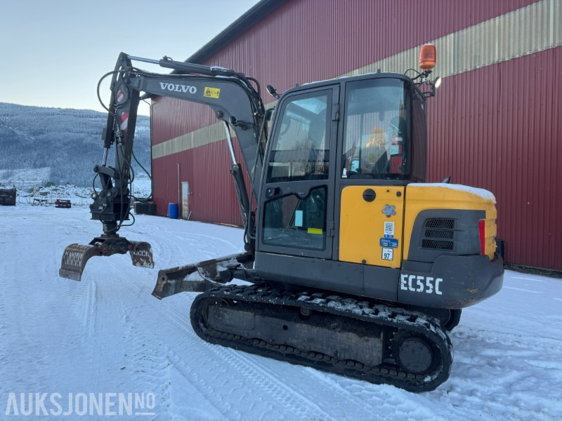 2010 Volvo EC55C gravemaskin med 2 skuffer og klype med rotator - 挖掘机:图2 2010 Volvo EC55C gravemaskin med 2 skuffer og klype med rotator - 挖掘机:图2