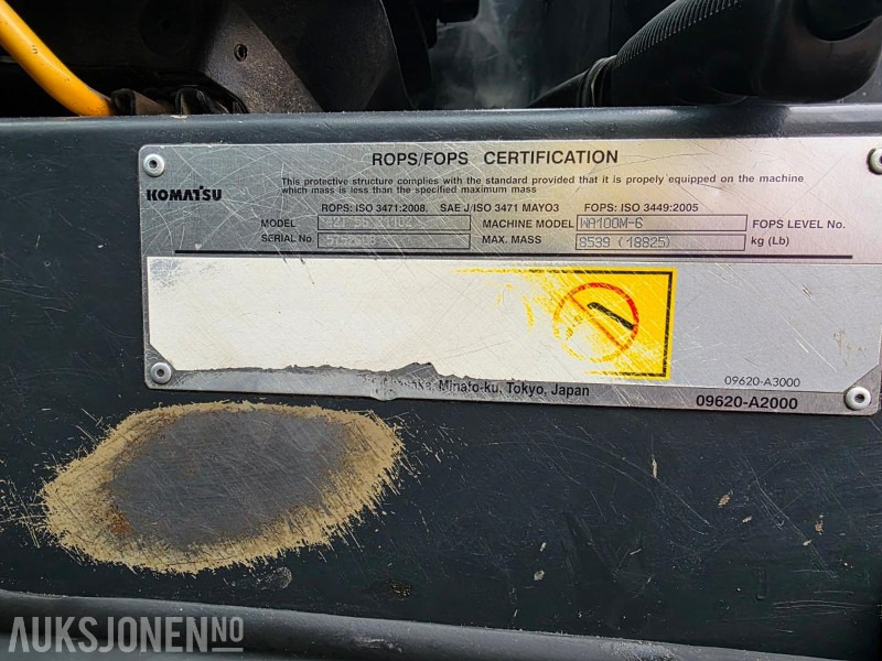 轮式装载机 2011 Komatsu WA100M-6 HJULLASTER.:图20 轮式装载机 2011 Komatsu WA100M-6 HJULLASTER.:图20