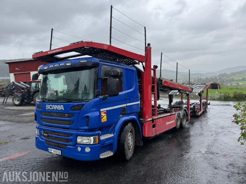 2015 Scania P 450 biltransport med henger / EU-godkjent - 自动转运卡车:图1 2015 Scania P 450 biltransport med henger / EU-godkjent - 自动转运卡车:图1
