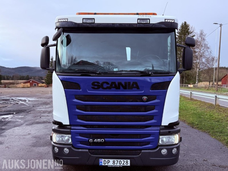 2016 Scania G450 EURO 6 444933 km m/ Krokflak med Hiab 140 AW kran - 吊钩升降车:图2 2016 Scania G450 EURO 6 444933 km m/ Krokflak med Hiab 140 AW kran - 吊钩升降车:图2
