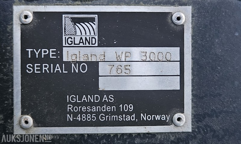 2018 Igland WP 3000 vedkløyver / stokkespalter med kombi HK feste 60/70 - 附件 适用于 建筑机械:图4 2018 Igland WP 3000 vedkløyver / stokkespalter med kombi HK feste 60/70 - 附件 适用于 建筑机械:图4