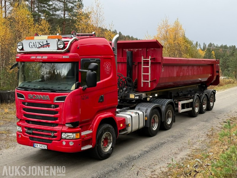2018 Scania R580-V8-6x4-EURO6-260.000km-Tippsemi m/ Langendorf tralle - 牵引车:图1 2018 Scania R580-V8-6x4-EURO6-260.000km-Tippsemi m/ Langendorf tralle - 牵引车:图1