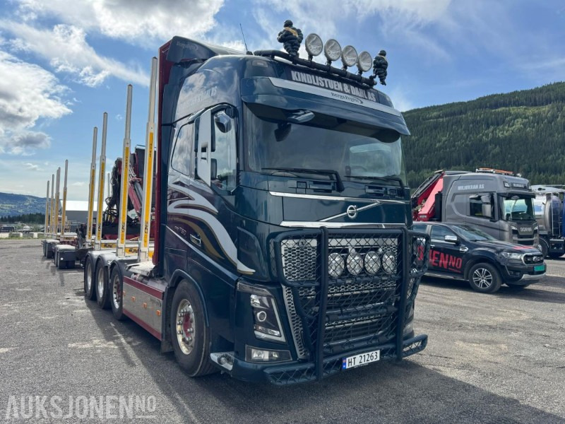 2018 Volvo FH16 8X4 Euro6 komplett tømmerbil med kran og henger. - 木材运输车:图3 2018 Volvo FH16 8X4 Euro6 komplett tømmerbil med kran og henger. - 木材运输车:图3