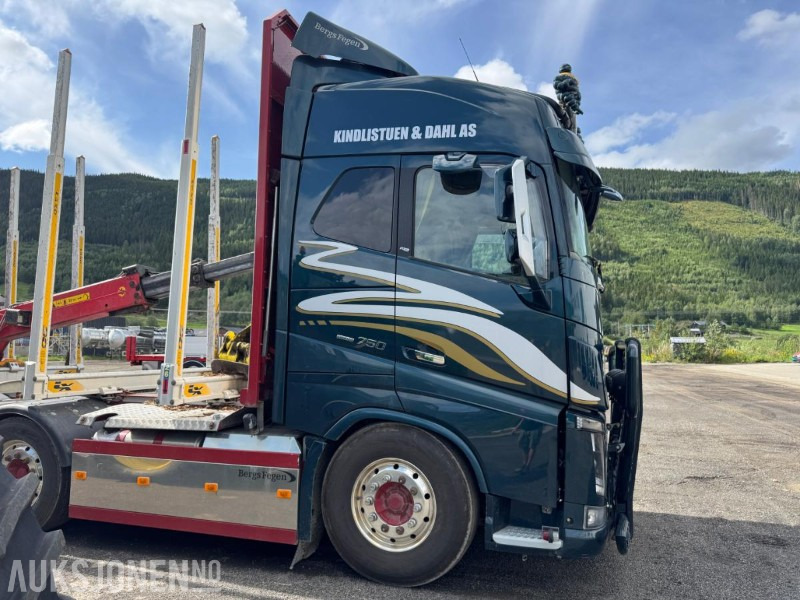 2018 Volvo FH16 8X4 komplett tømmerbil med kran og henger. - 木材运输车, 起重车:图5 2018 Volvo FH16 8X4 komplett tømmerbil med kran og henger. - 木材运输车, 起重车:图5