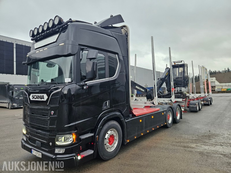 2020 Scania R730 B6x4NB med henger - 木材运输车:图1 2020 Scania R730 B6x4NB med henger - 木材运输车:图1