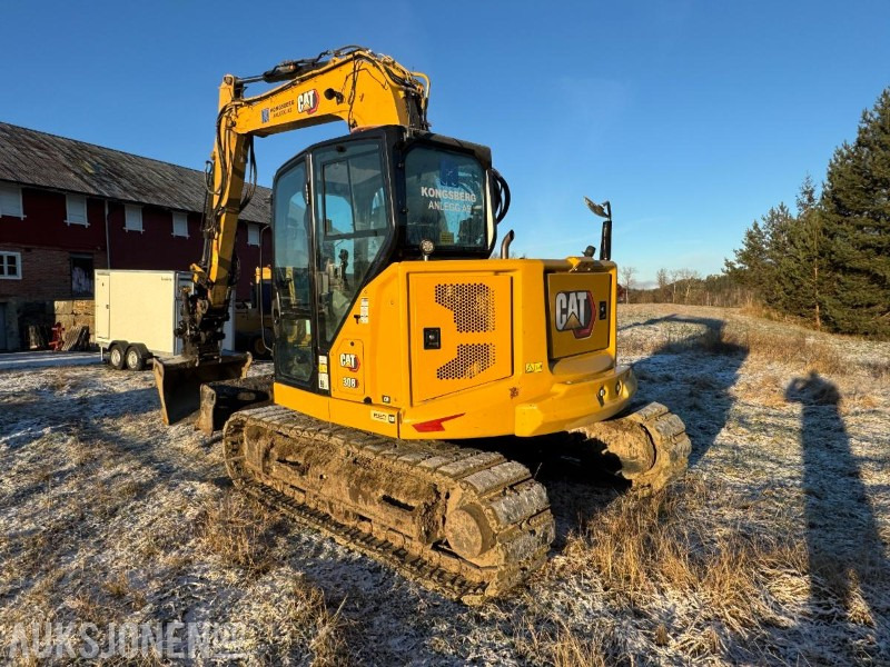 2022 Cat 308CR gravemaskin med gummipads / OilQuick / Engcon tiltrotator / 3 stk skuffer / 1334 timer - 挖掘机:图3 2022 Cat 308CR gravemaskin med gummipads / OilQuick / Engcon tiltrotator / 3 stk skuffer / 1334 timer - 挖掘机:图3