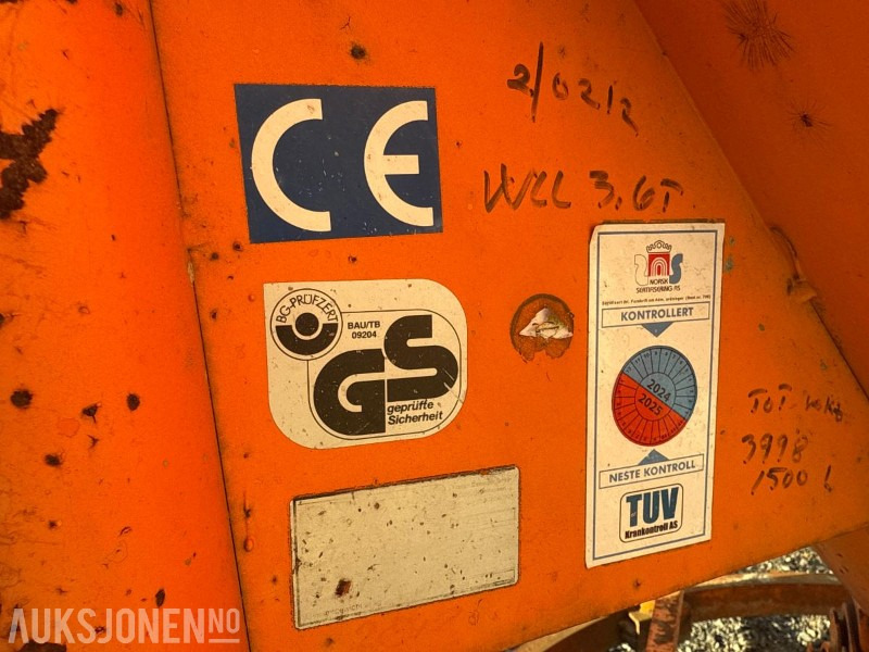 Wll 1500 liter betongtobb med kjettinger - 建筑设备:图4 Wll 1500 liter betongtobb med kjettinger - 建筑设备:图4