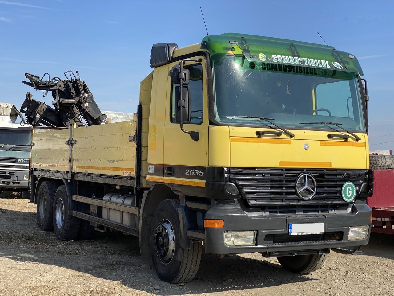 Mercedes-Benz Actros MP1 - 栏板式/ 平板卡车, 起重车:图1 Mercedes-Benz Actros MP1 - 栏板式/ 平板卡车, 起重车:图1
