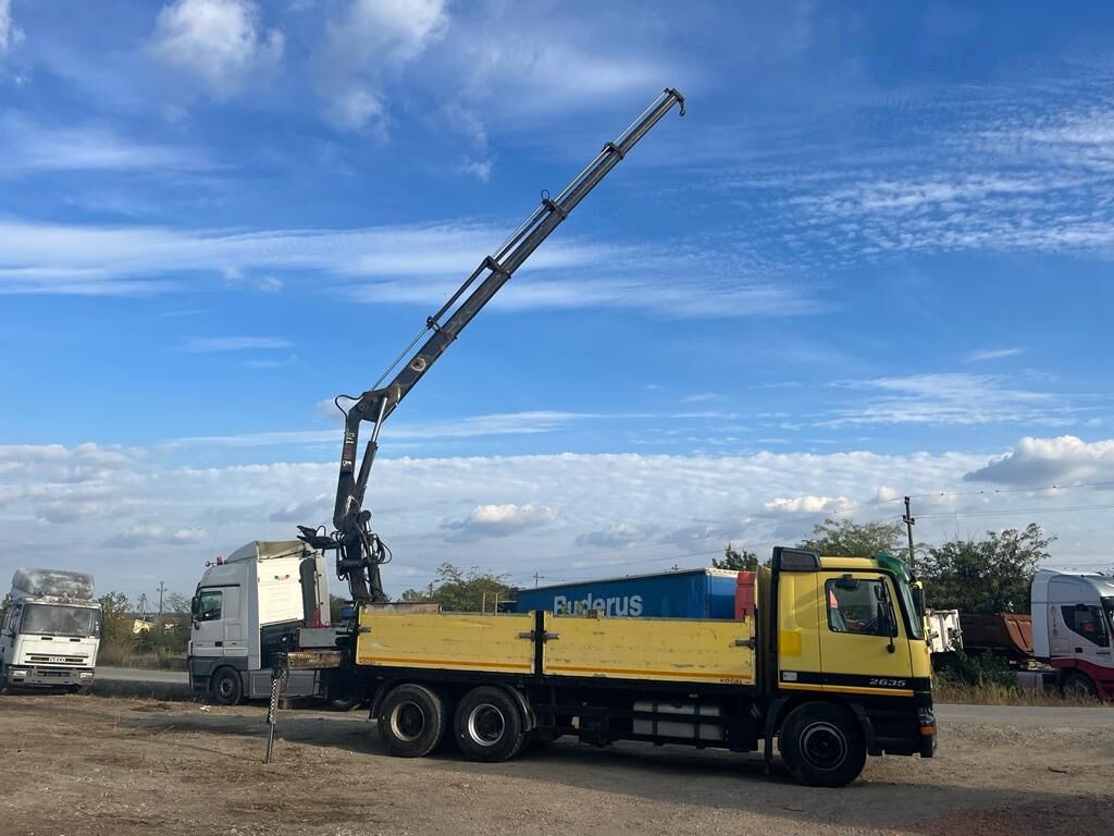 Mercedes-Benz Dropside camion Mercedes-Benz Actros MP1 V6 2635 + KRANE HIAB 17 - 起重车, 栏板式/ 平板卡车:图1 Mercedes-Benz Dropside camion Mercedes-Benz Actros MP1 V6 2635 + KRANE HIAB 17 - 起重车, 栏板式/ 平板卡车:图1