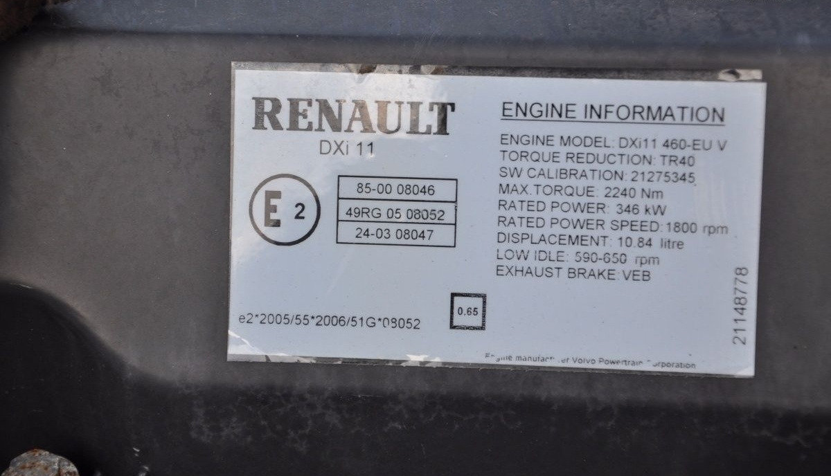 Renault DXi11 Renault PREMIUM DXI - 发动机 适用于 卡车:图3 Renault DXi11 Renault PREMIUM DXI - 发动机 适用于 卡车:图3