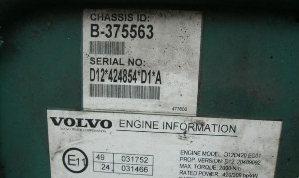 Volvo D12D 420 Volvo FH 12 - 发动机 适用于 卡车:图4 Volvo D12D 420 Volvo FH 12 - 发动机 适用于 卡车:图4