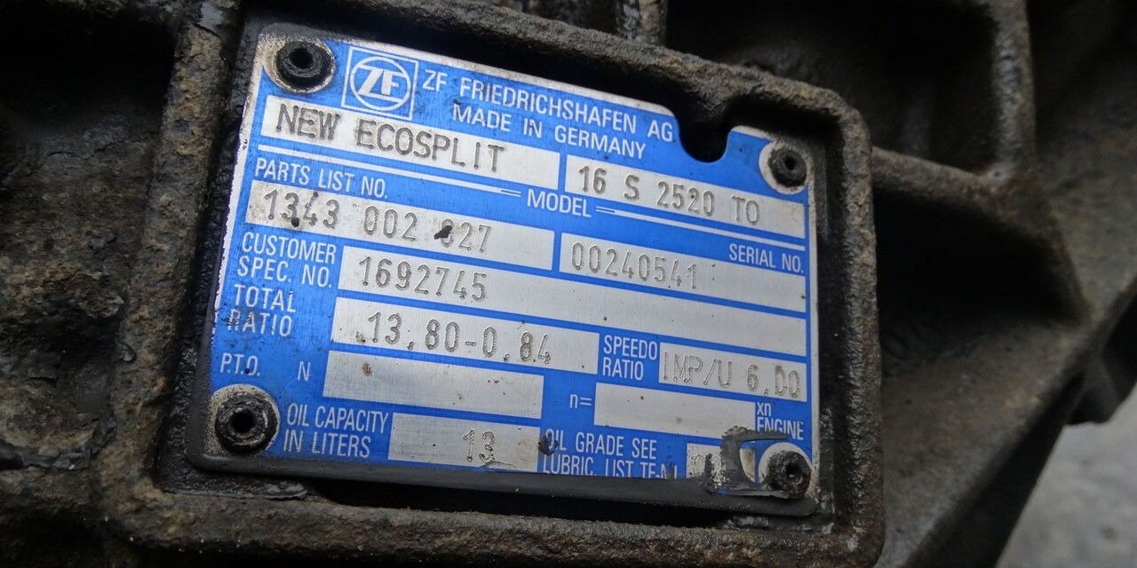 ZF 16S2520 TO Renault - 变速箱 适用于 卡车:图2 ZF 16S2520 TO Renault - 变速箱 适用于 卡车:图2