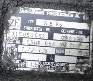 ZF S6-85 1310050063 - 变速箱 适用于 卡车:图2 ZF S6-85 1310050063 - 变速箱 适用于 卡车:图2