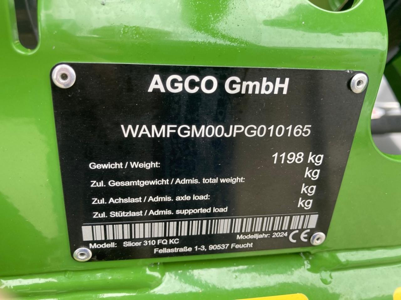 Fendt SLICER 310F - 割草机:图5 Fendt SLICER 310F - 割草机:图5