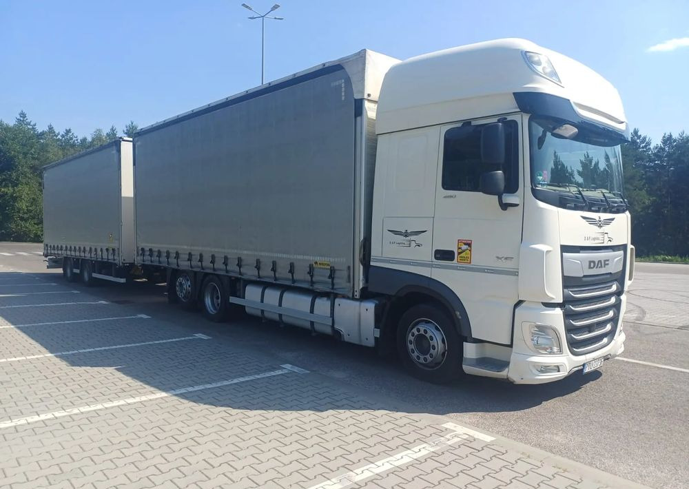 DAF XF 480 SUPER SPACE CAB / ZESTAW TANDEM PRZEJAZDOWY 120 M3 / SSC / ACC /EURO 6 - 侧帘卡车:图1 DAF XF 480 SUPER SPACE CAB / ZESTAW TANDEM PRZEJAZDOWY 120 M3 / SSC / ACC /EURO 6 - 侧帘卡车:图1