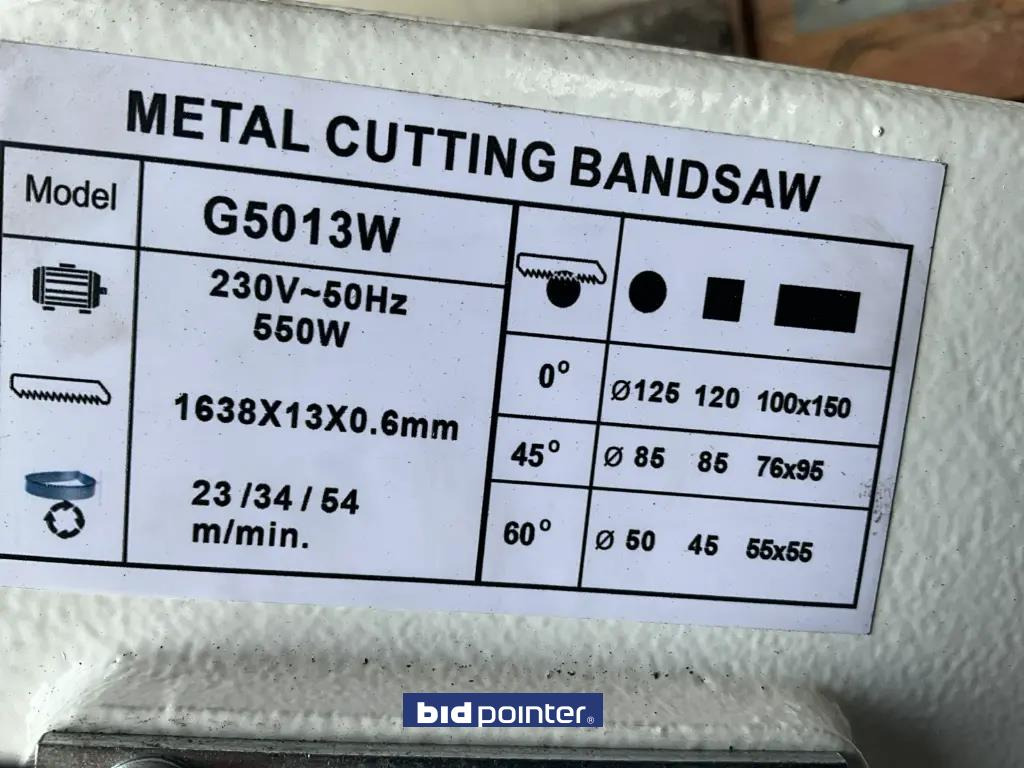 金属加工机械 Bandzaag G 5013 W:图9 金属加工机械 Bandzaag G 5013 W:图9