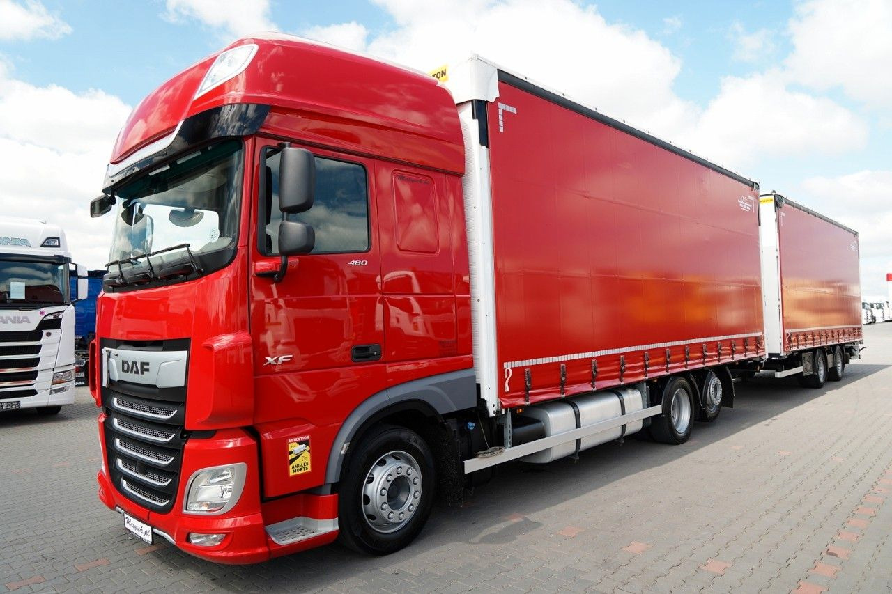 DAF XF 480 / ZESTAW TANDEM / 120 M3 / PRZEJAZDOWY / - 侧帘卡车:图3 DAF XF 480 / ZESTAW TANDEM / 120 M3 / PRZEJAZDOWY / - 侧帘卡车:图3