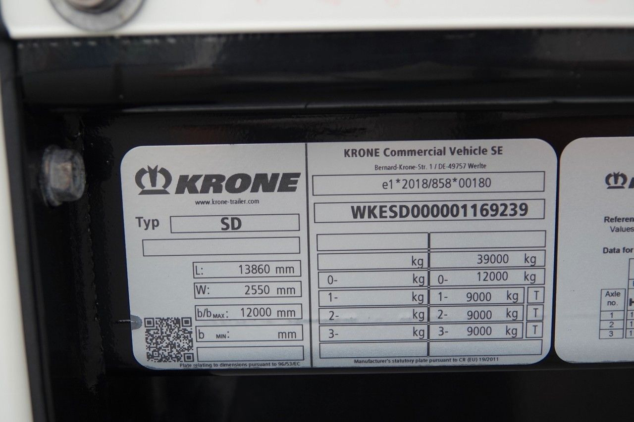 Krone FIRANKA / STANDARD / 2X  OŚ PODNOSZONA 租赁 Krone FIRANKA / STANDARD / 2X  OŚ PODNOSZONA：图18